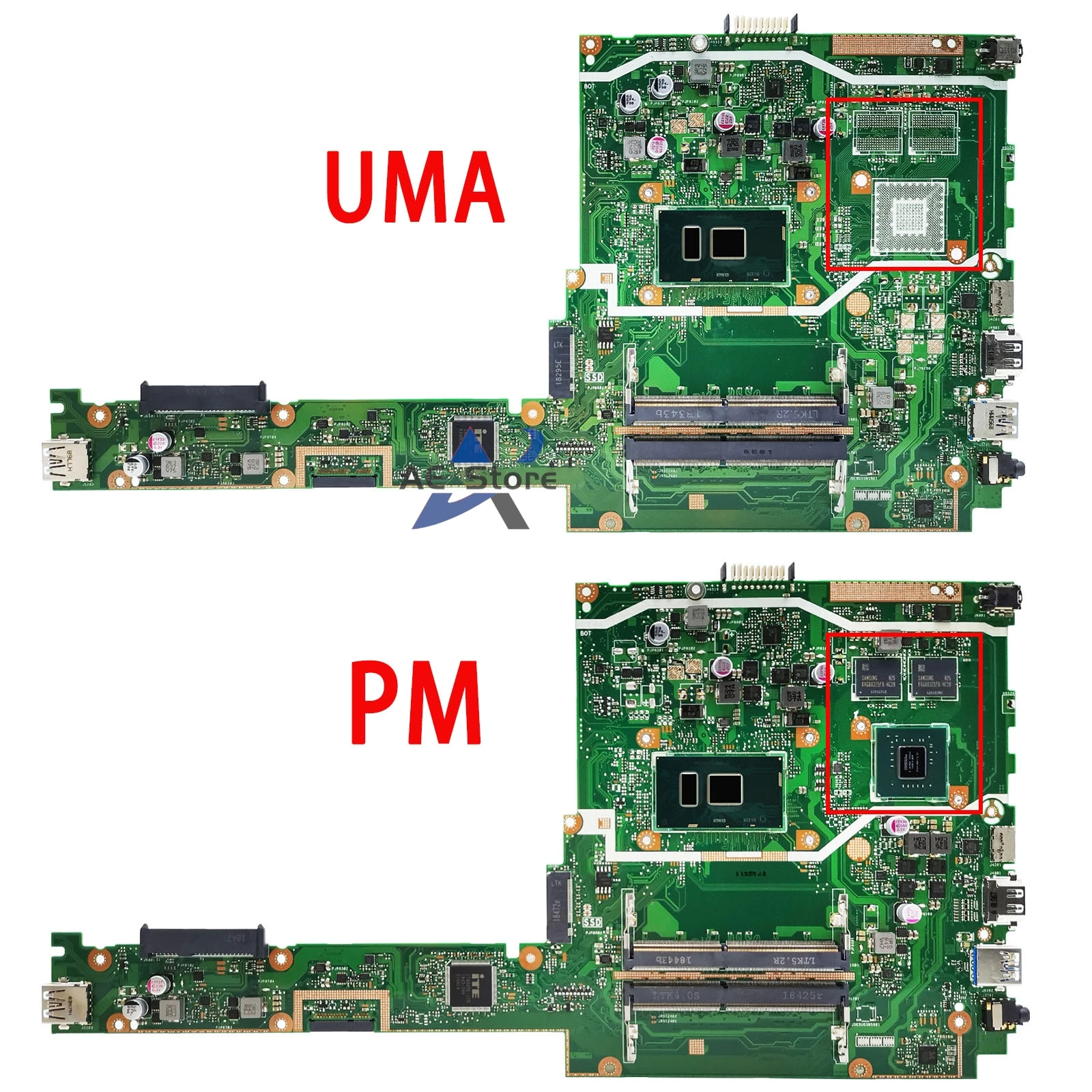 Материнская плата для ноутбука I3 I5 I7 7-го и 8-го поколения UMA/PM DDR4