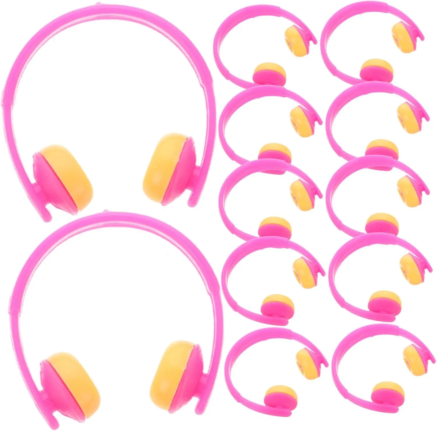 20pcs Doll Headphones Doll Cosplay Prop Mini Doll Earphone Miniature Headphone Doll Headset Simulation Doll Headphone Doll