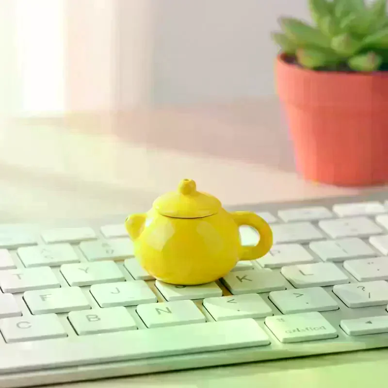 Mini Kung Fu Tea Tea Teapot Teacup Chinese Ceramic Kettle Home Decoration Coffee Cup Cute Teaware Desktop Ornaments