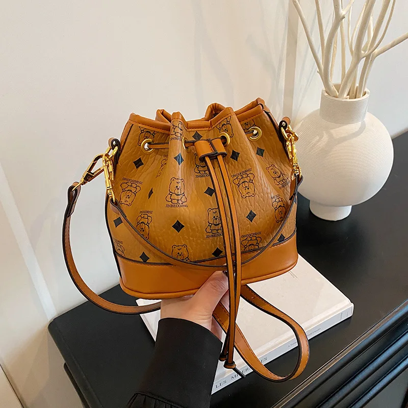 

2025 Chic Bucket Bag, Luxe Top Handle Purse for Women, Versatile Shoulder Crossbody, Minimalist Day to Night Tote, Textured