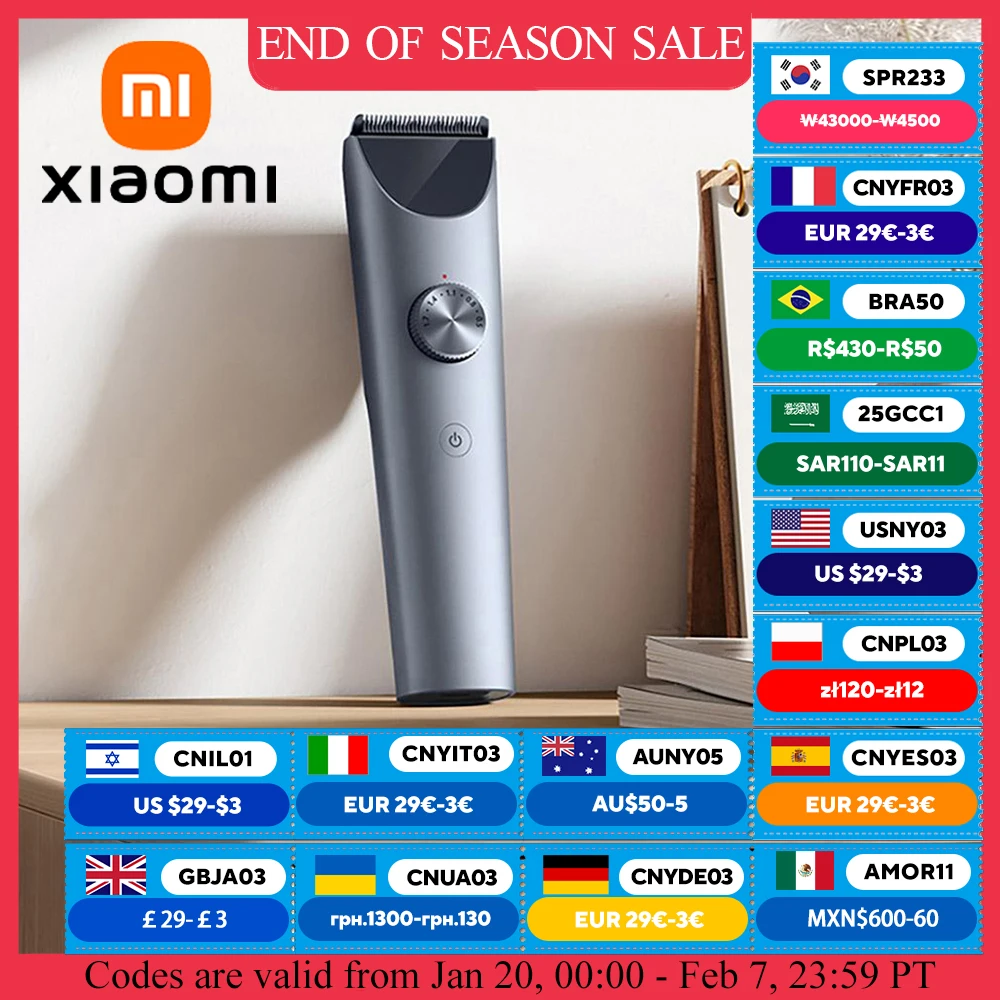 XIAOMI MIJIA Original Hair Clipper 2 Cutting Machine Trimmer Professional Titanium Alloy Blade Rechargeable Barber Shaver Cutter