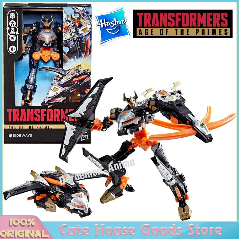 En Stock Original Hasbro Transformers Age of The Primes Deluxe Class Transformers: Cybertron Sideways figura de acción modelo regalos