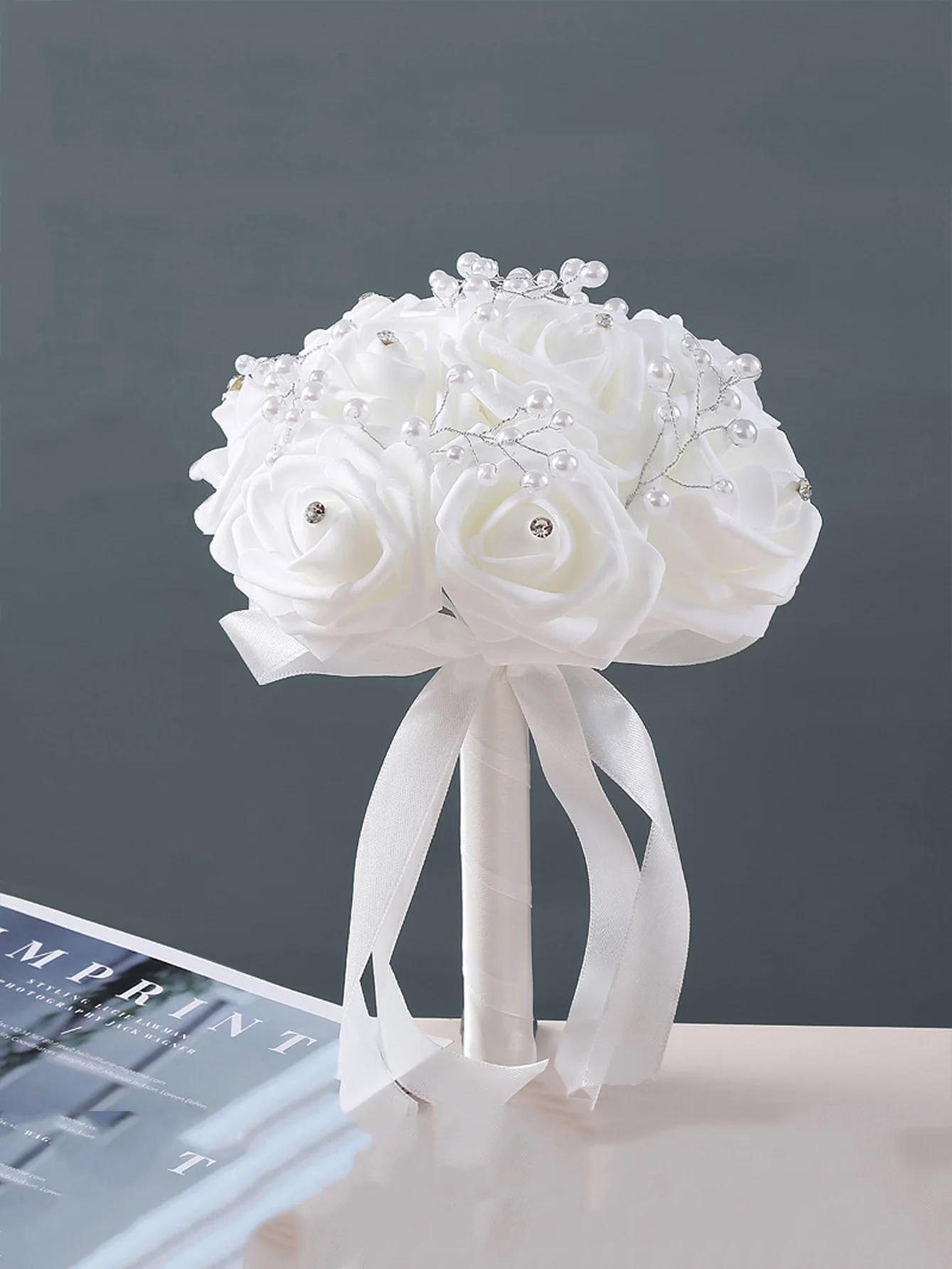 A bouquet of roses, a warm bouquet for the bride and groom, suitable for wedding, engagement, home decoration