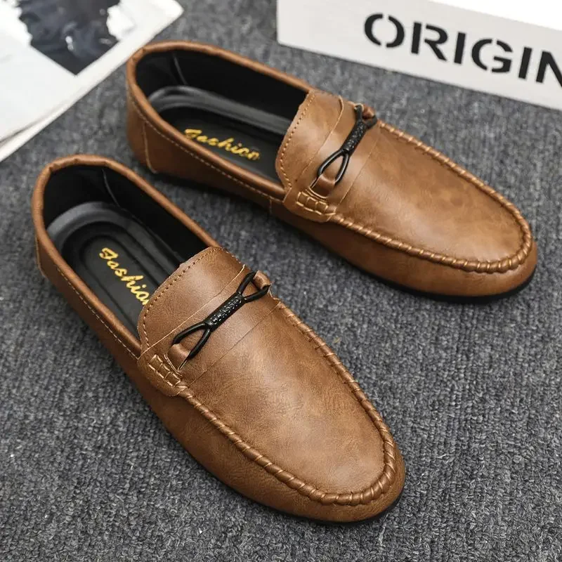 Spring Autumn Dress Shoes Man Pointed Toe Social Shoe for Men Leather Casual Legitimate New Suit Footwear High Quality Fashion