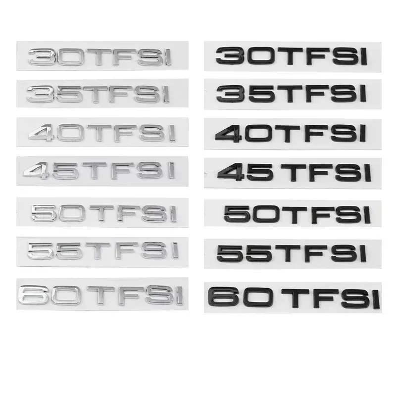 

3D ABS буквы TFSI 30TFSI 35TFSI 40TFSI 45TFSI 50TFSI 55TFSI эмблема наклейка задний багажник значок наклейка для Audi A3 A4 A5 A6 A7 A8