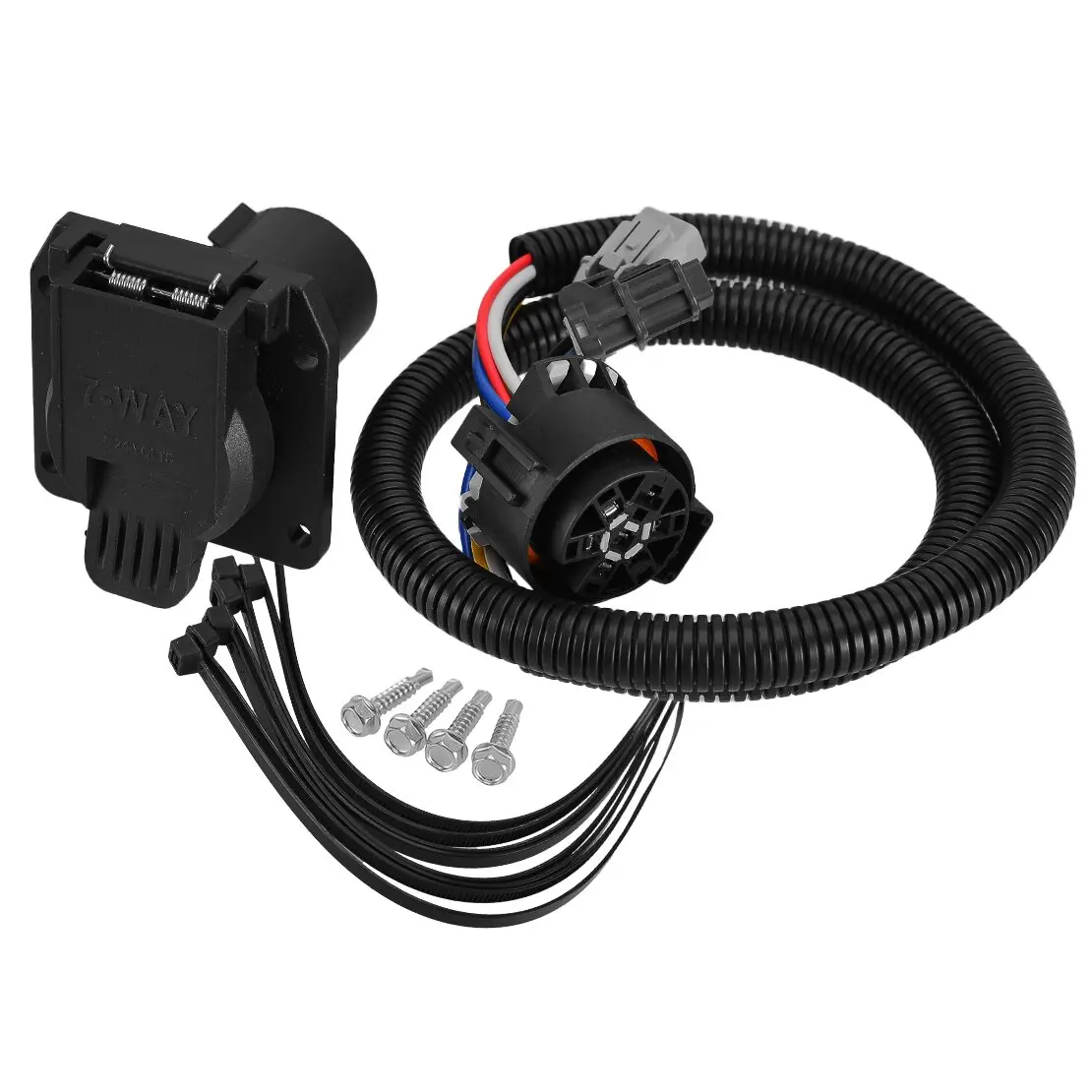 

7-контактный разъем жгута проводов прицепа, подходит для Ford GM Nissan Frontier Xterra Suzuki Equator