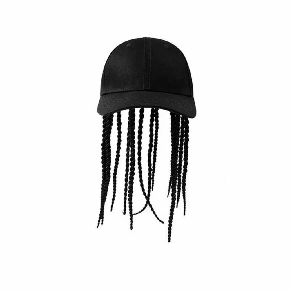 Sommer Unisex Dame Männer Baseball Kappe Hut Mit Dreadlocks Perücke Hip-Hop Punk Schmutziges Haar Geflecht Visiere Hüte – Detail 13