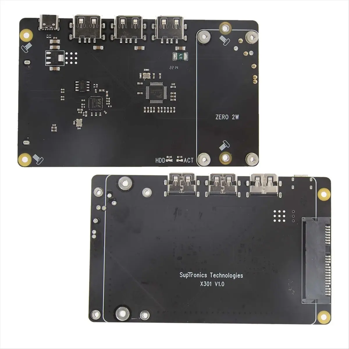 #91A Electronics Accessories,X301 2.5In SATA HDD/SSD NAS Storage Expansion Board for Raspberry Pi (Black)