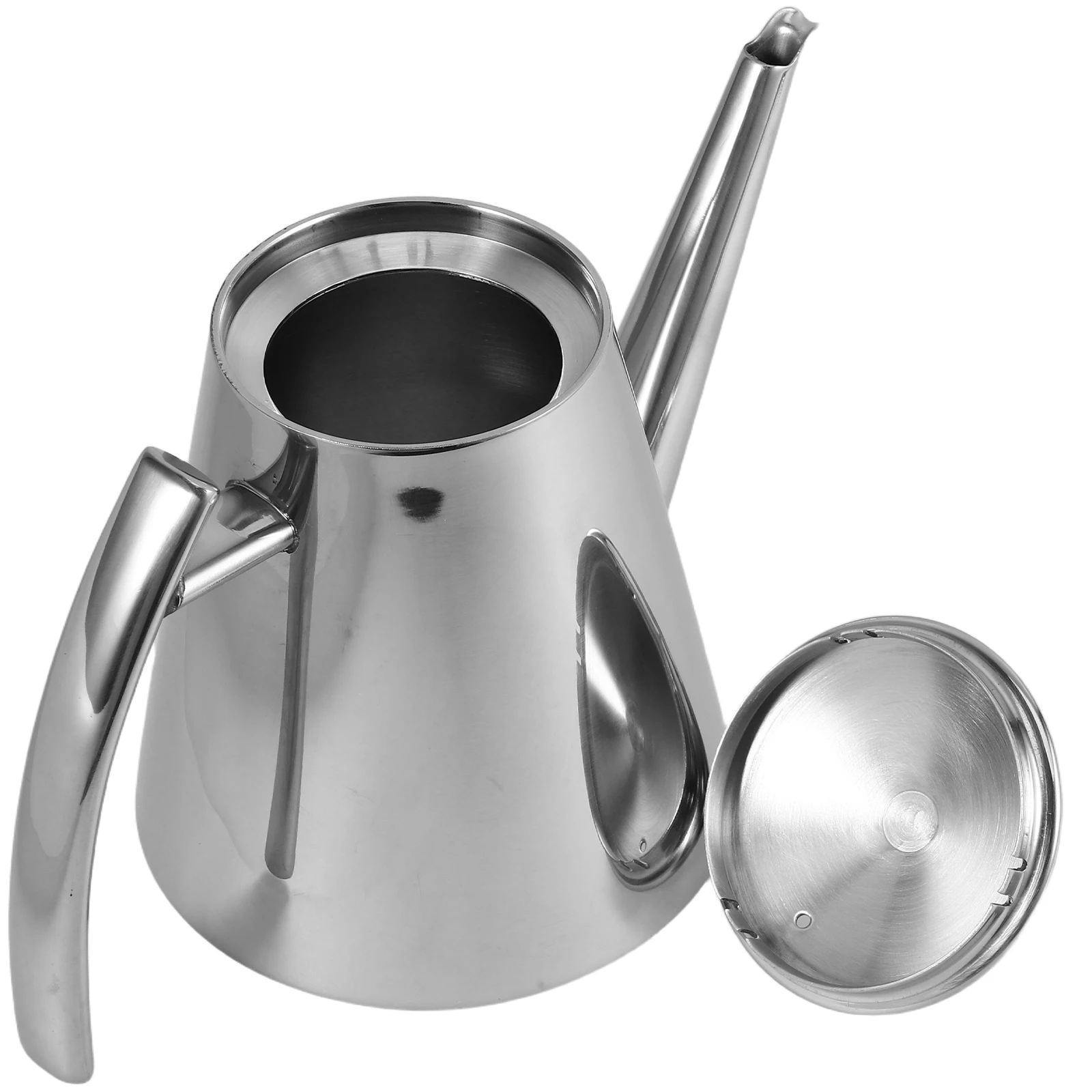 

Hot Oil Pot Kitchen Container Leakproof Stainless Steel Can Silver Dispenser Bottle Kettle Condiment Storage Can Bacon Grease