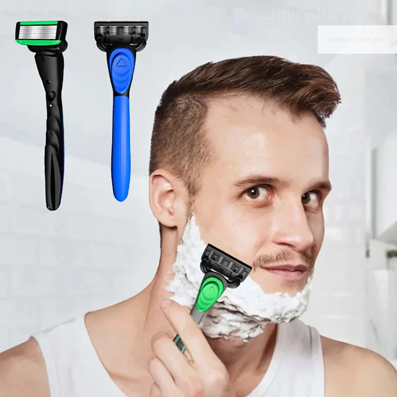 

Manual Razor For Men 7-Layer Blade Shaving Knife With Replaceable Blades No Skin Damage Blades Shaver Hair Removal Knife