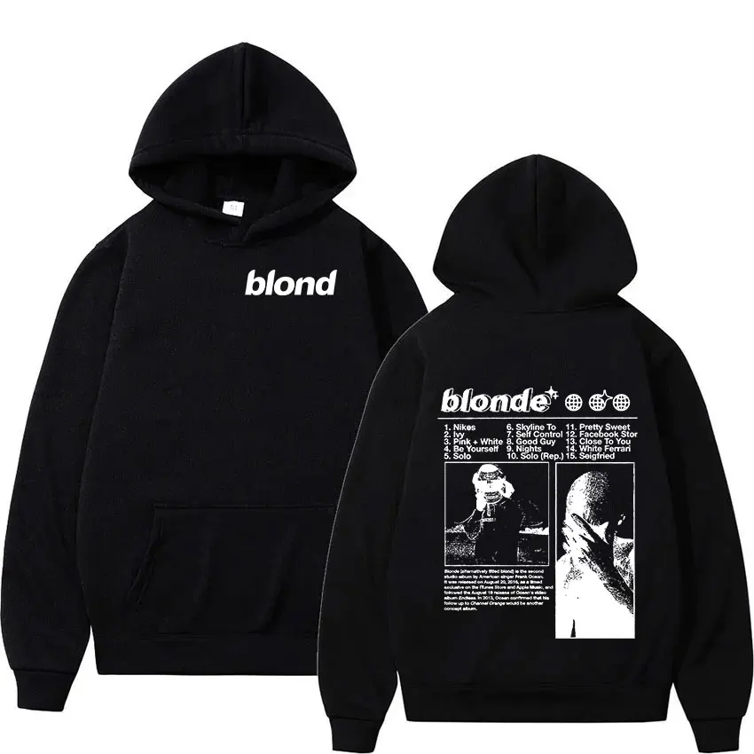 

2025 Rapper Frank New Album Hoodie Men's Retro Fashion Blond print Sweatshirt Y2k Unisex Hip Hop Pullover Hoodies Streetwear