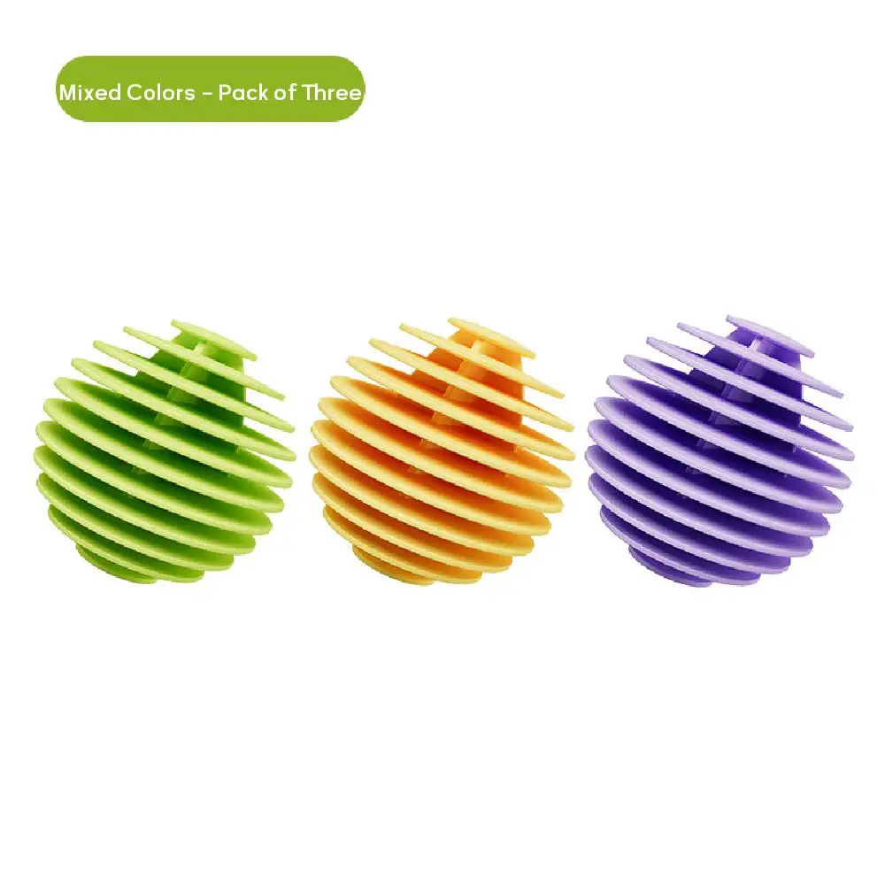3PCS Reusable Magic Laundry Balls Anti Static TPR Soft Anti-Winding Clothes Cleaning Tools (Mixed Color)