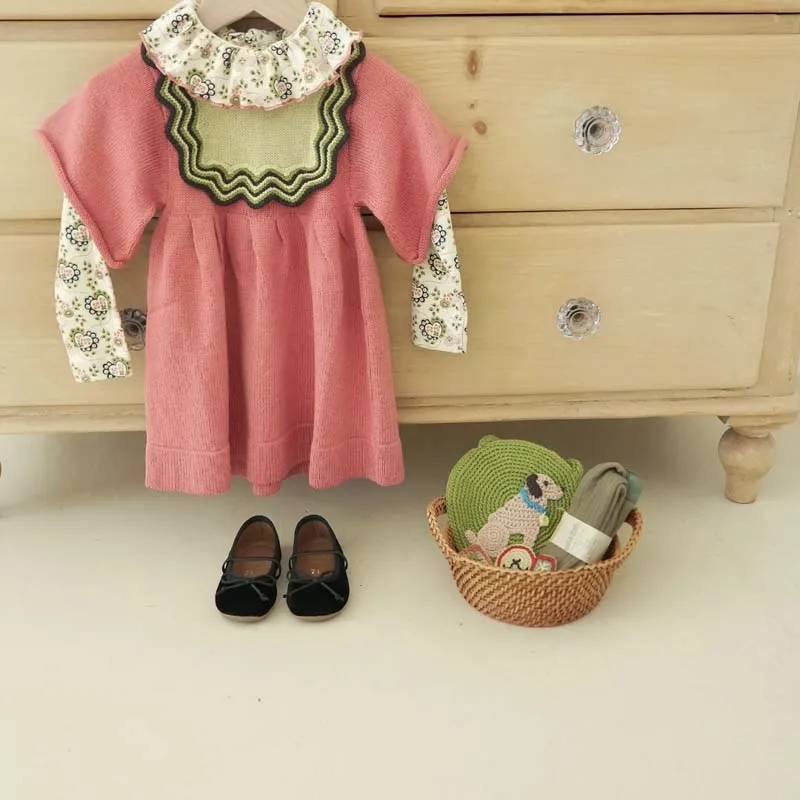 PER-SALE 2025 الخريف MP طفل الفتيات البلوزات قطعتين مجموعة من زهرة الدانتيل قاعدة قميص وسراويل الاطفال بوتيك ملابس تنورات للفتيات #4