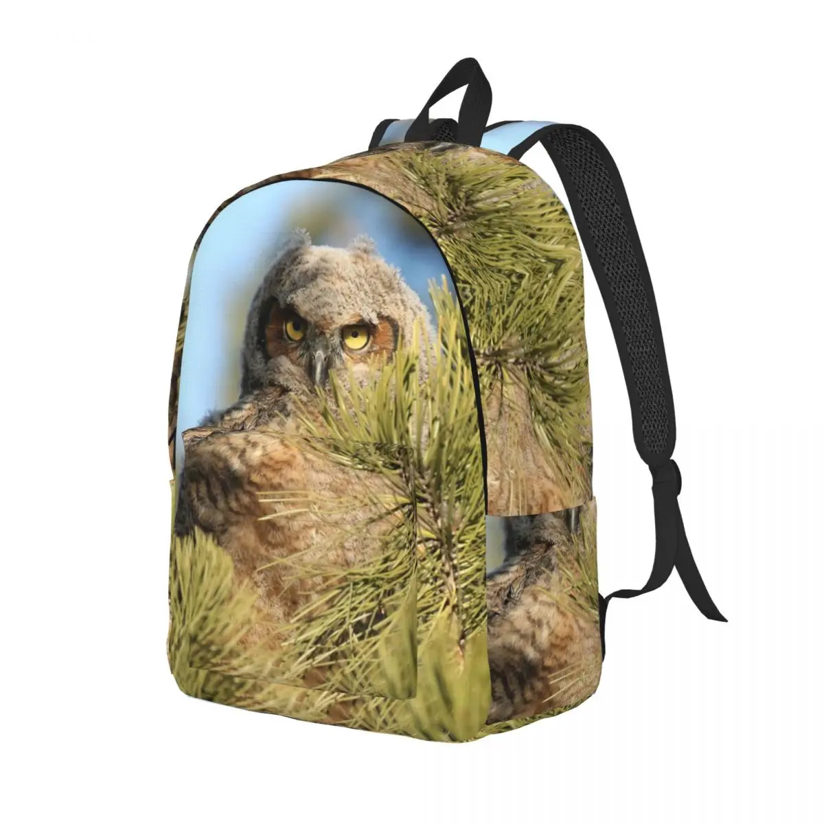 Mochila escolar Great Horned Owlet para estudantes, mochila escolar para caminhadas, viagens, mochila de ombro para meninos e meninas