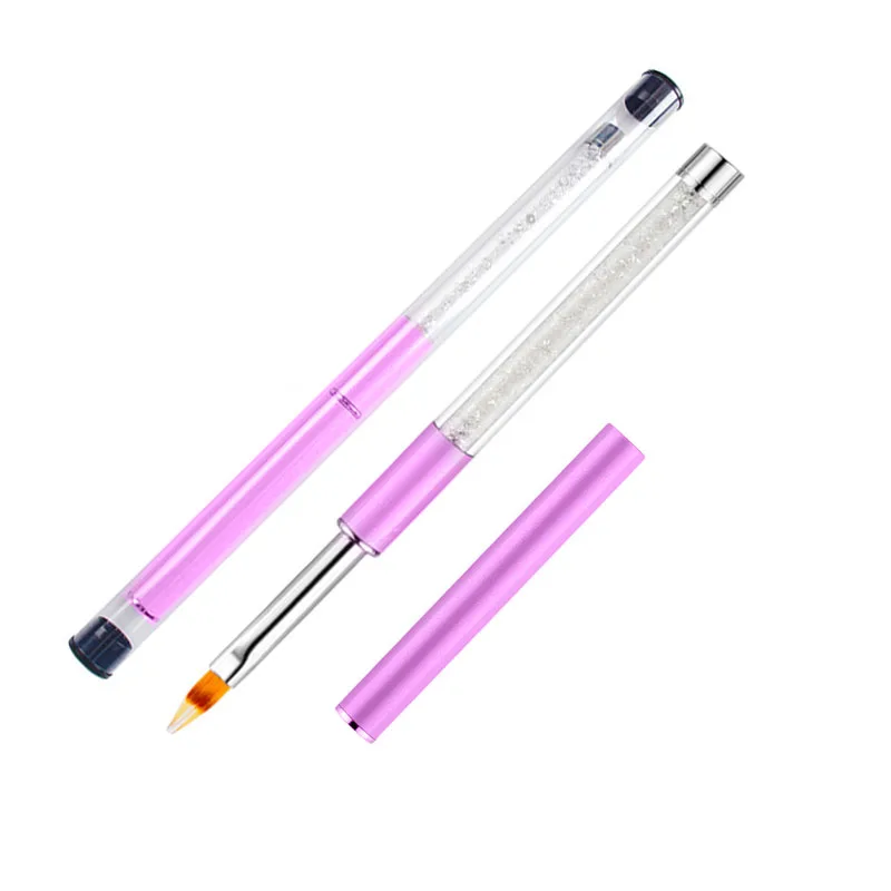 1PC Gradient Nail Art Brush Gel Polish Tool Painting French Crescent Brushes Nail Soft Drawing Pen