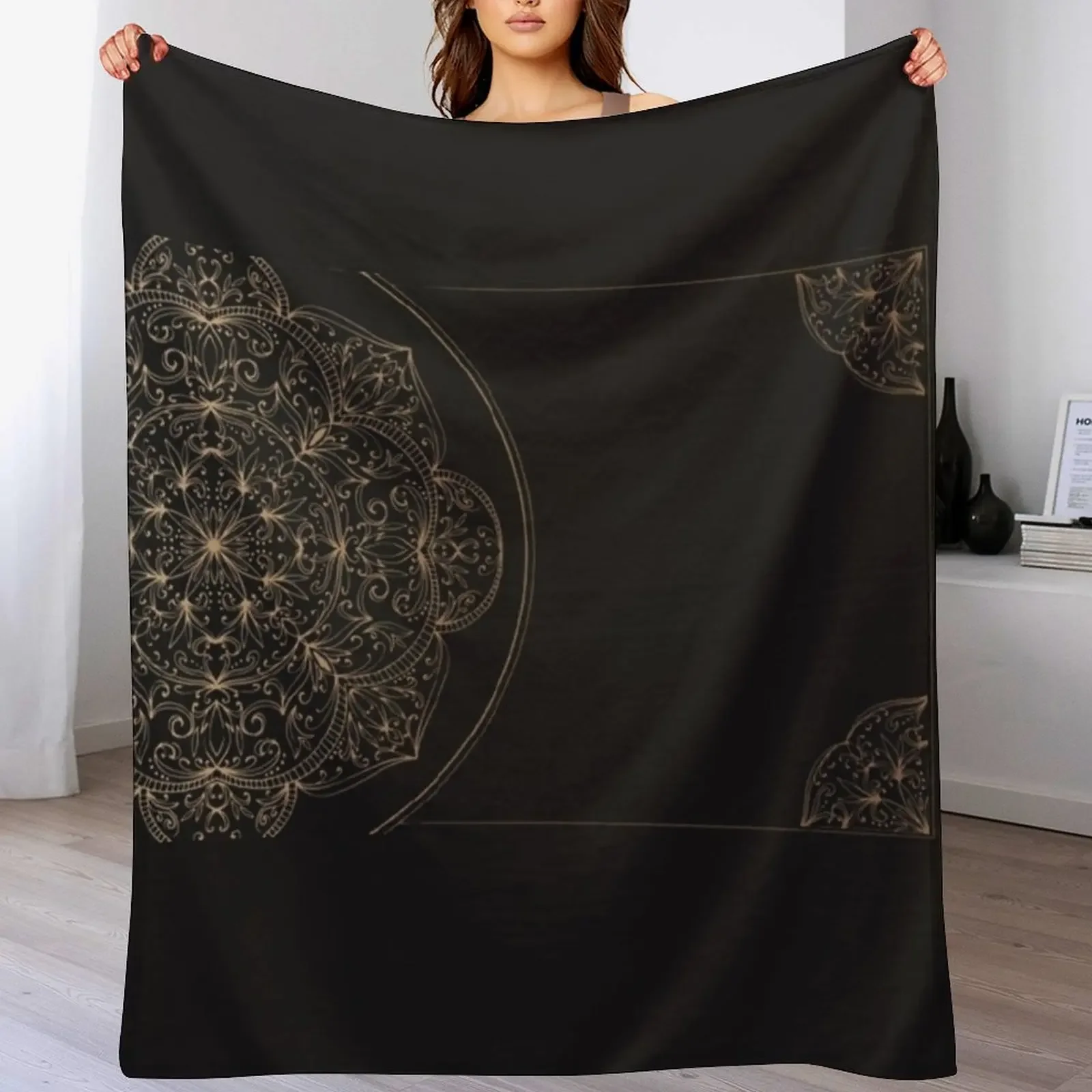 Oriental Rug Throw Blanket Soft Breathable Blanket for Night Sleeping
