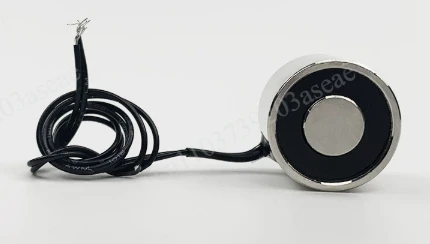 5V DC P40/20 Electromagnet 25kg, 5.5W 5Ω Holding Magnet for Fixture, Round Suction Cup 30mm