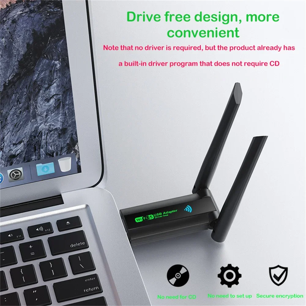 1300Mbps USB3.0 Wifi Adapter 2.4G&5GHz Dual Band 802.11AC Wireless Network Card WiFi Antenna Wifi Receiver For Laptop Desktop PC