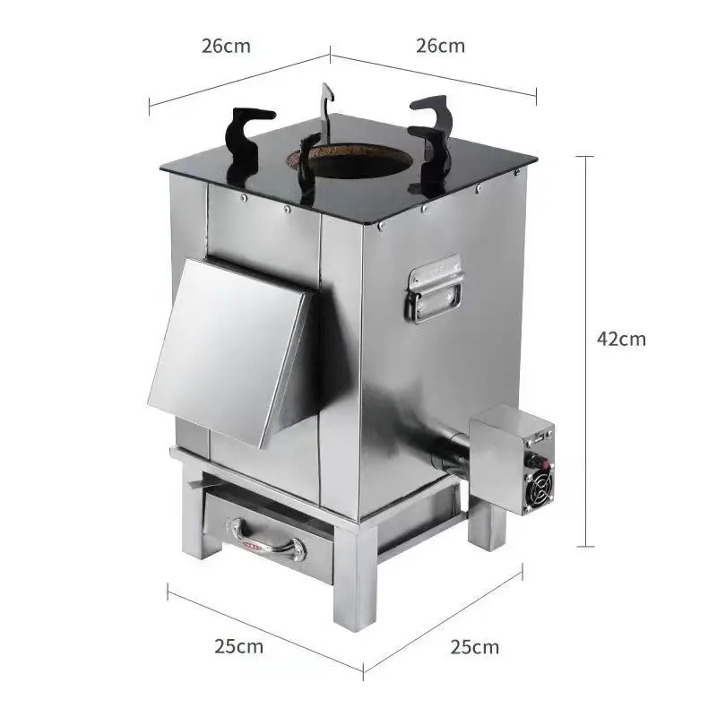 

Outdoor firewood stove new thickened stainless steel wood gasifier mobile stove household outdoor heating stove light new produc