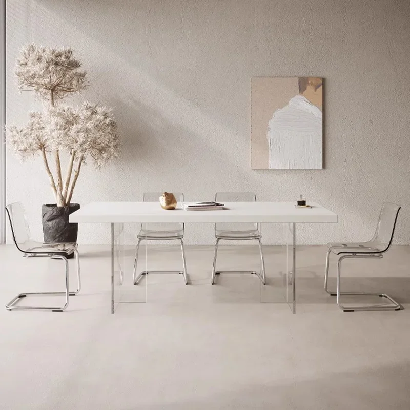 Luxury White Dining Table Nordic Vintage Rectangle Italy Dining Table Minimalist Japan Ensembles De Meubles De Jardin Furniture
