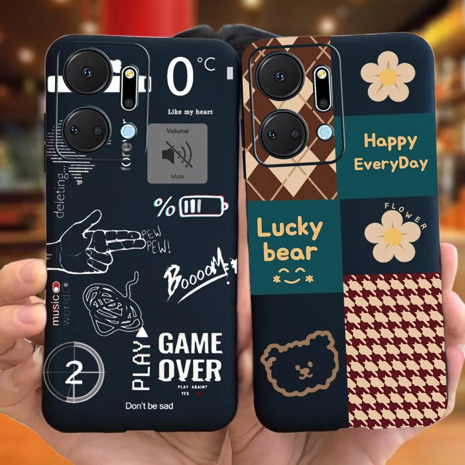 For Honor X7a RKY-LX2 Phone Case Honor X7 CMA-LX2 Lovely Pattern Macaroon Silicone Soft TPU Back Cover For Honor X7a X7 X 7a 4G