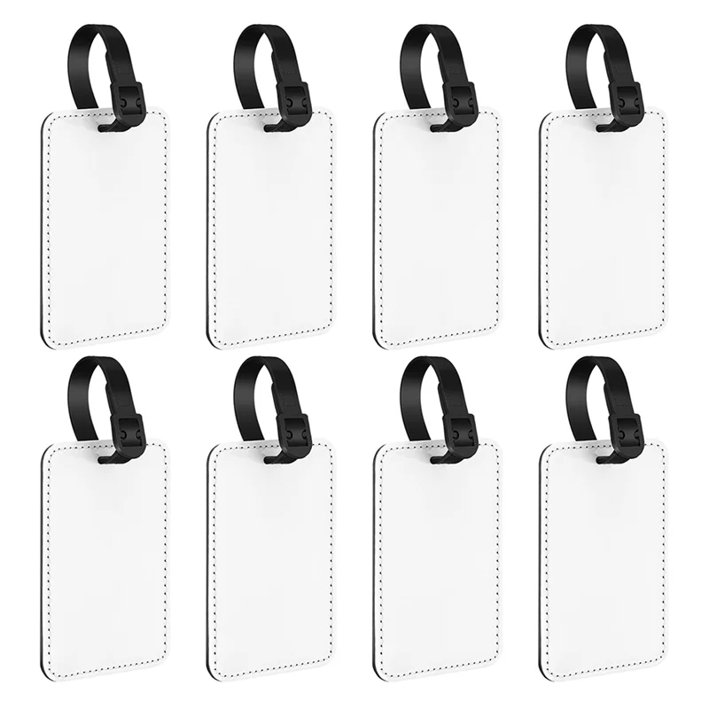 

8Pcs Sublimation Luggage Tags Name Tag Blank Suitcase Tags Heat Transfer Bag Tags Business ID Card Holder Travel ID Tags