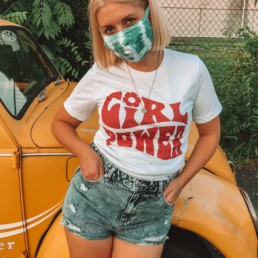 Girl Power 70'S Inspired Warped T Shirt Vintage Feminist Groovy