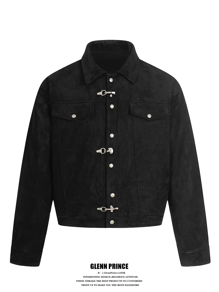 

Мужская зимняя куртка GPstudio из замши и хлопка, синяя, в рабочем стиле, приталенная, повседневная, свободного кроя, из полиэстера