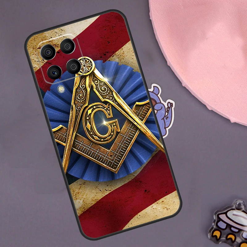 Freemasonry Logo Symbol Case For Samsung Galaxy M14 M34 M54 M21 M31 M51 M12 M32 M52 M30s M20 M55 M13 M23 M33 M53