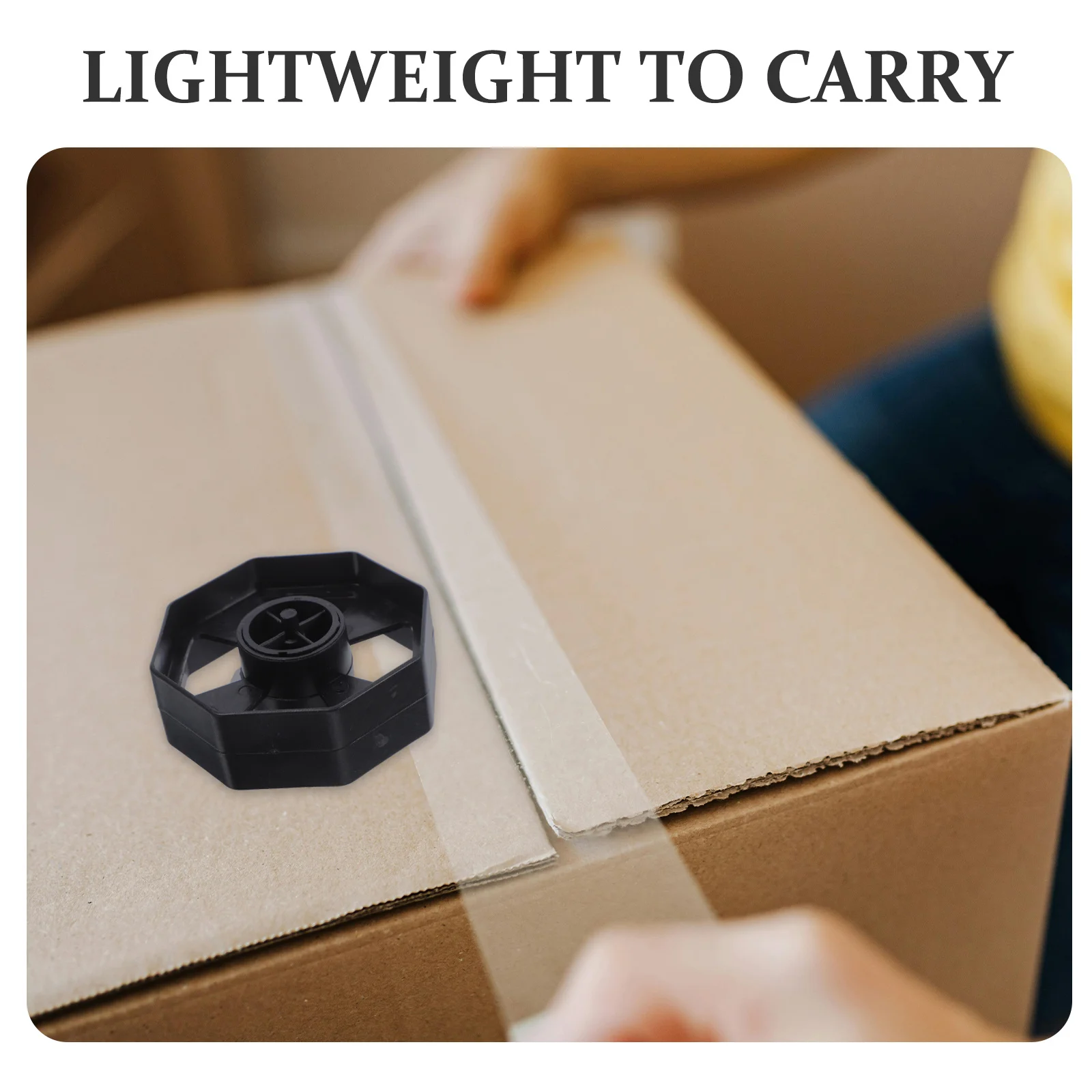 3Sets Black Tape Dispenser Rolling Core Smooth Desktop Holder Replacement Adhesive Tape Roller Accessories Movable Roller Core