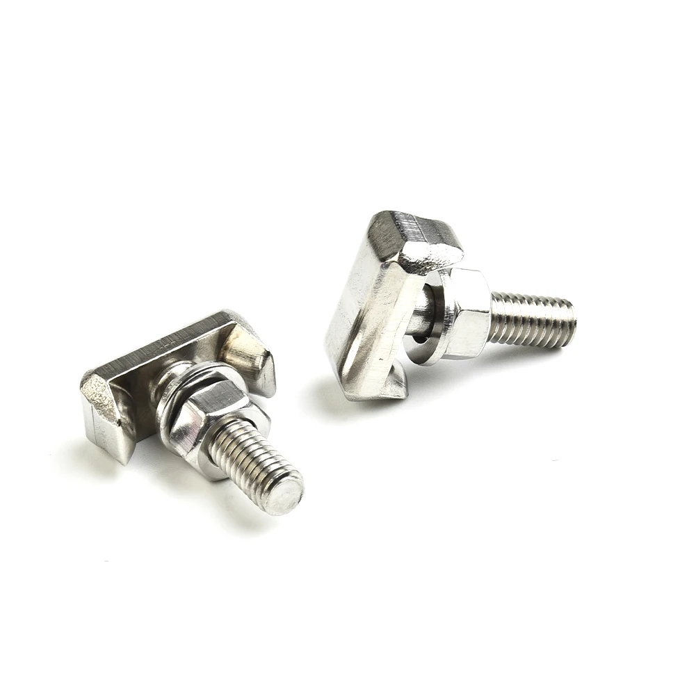 2pcs Car Battery Terminal T-bolts Battery Cable Terminal Stainless Steel Connectors For Chevrolet 2014-2007 For GMC 2014-2007