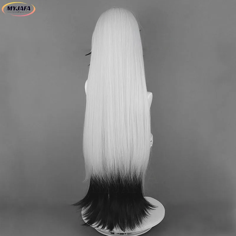 High Quality Boothill Cosplay Wig Game HSR Boothill  Silver White Black Mixed Long Heat Resistant Synthetic Hair Wigs +WigCap view 4