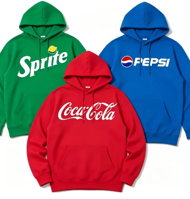 2026 New Trendy Brand INS Pepsi Cola print hoodie Sprite Coca-Cola Men's and Women's Loose Couple's long Sleeves streetwear