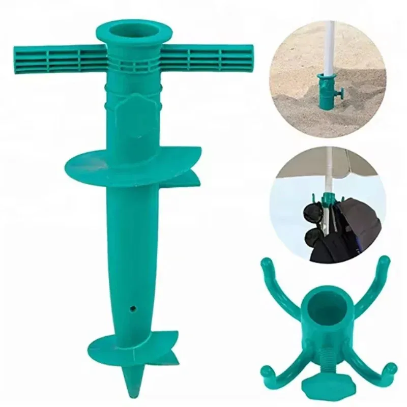 1PC Adjustable Plastic Umbrella Base Anchor Stand Spike Auger Durable Sand Ground Fixing Tool