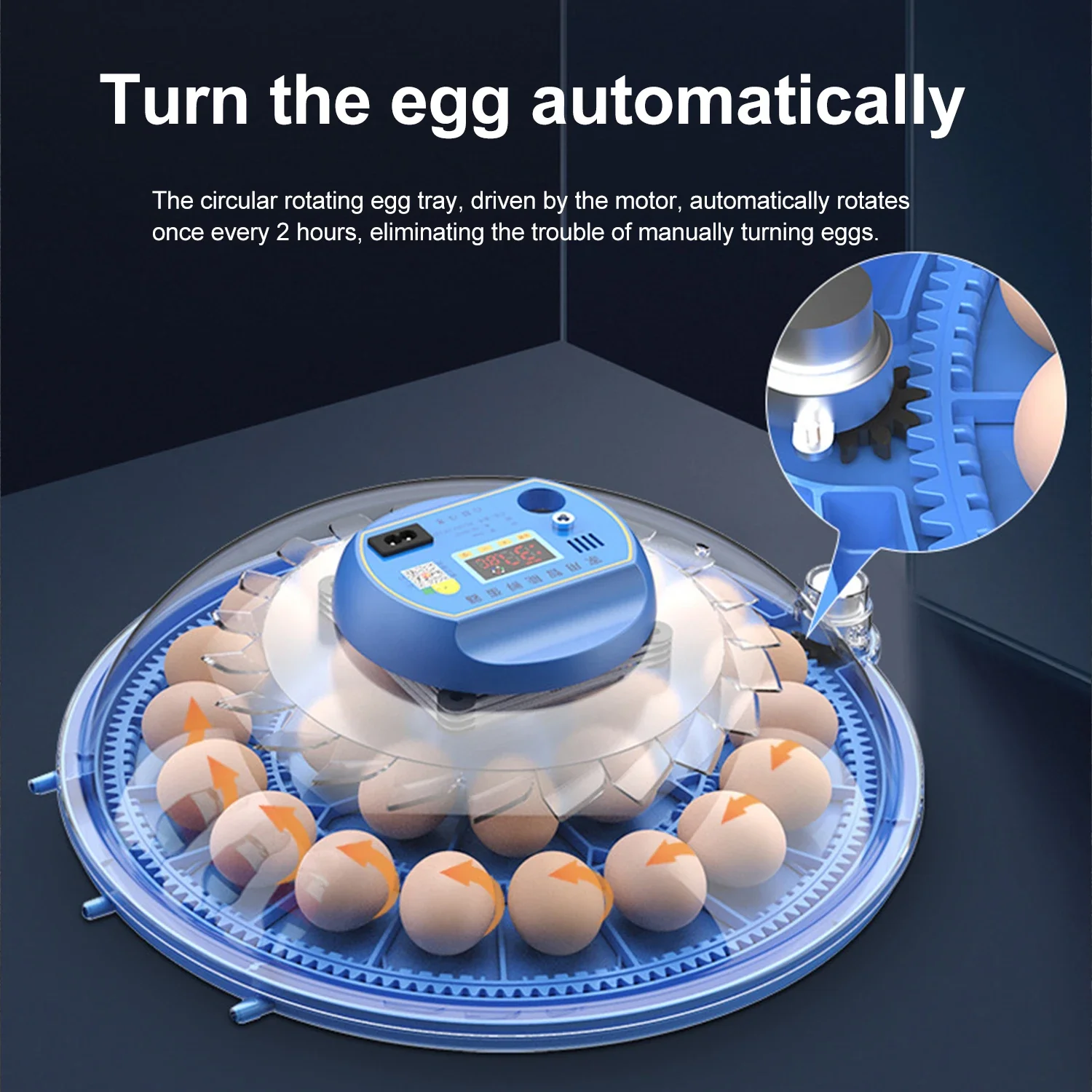 8/26/52 Eggs Incubator Small Round UFO incubator With Full Automatic Water Ionic Waterbed Replenishment And Temperature Control