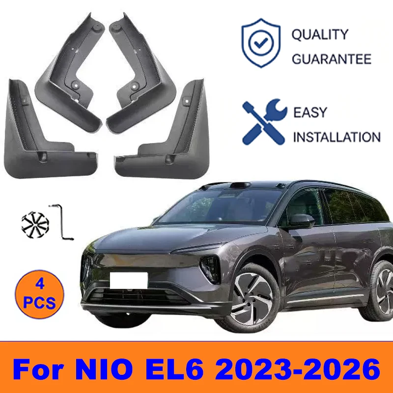 

4Pcs Mud Flaps For NIO EL6 2023-2026 - Splash Guards Front&Rear Wheel Fender Mudguards Car Exterior Protection Accessories