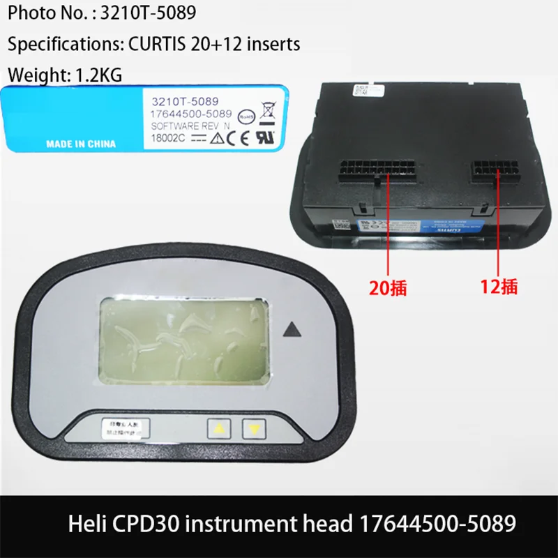 

Forklift Instrument Head 3210T-5089 17644500-5089 20+12 Inserts Suitable for Heli CPD30 CURTIS