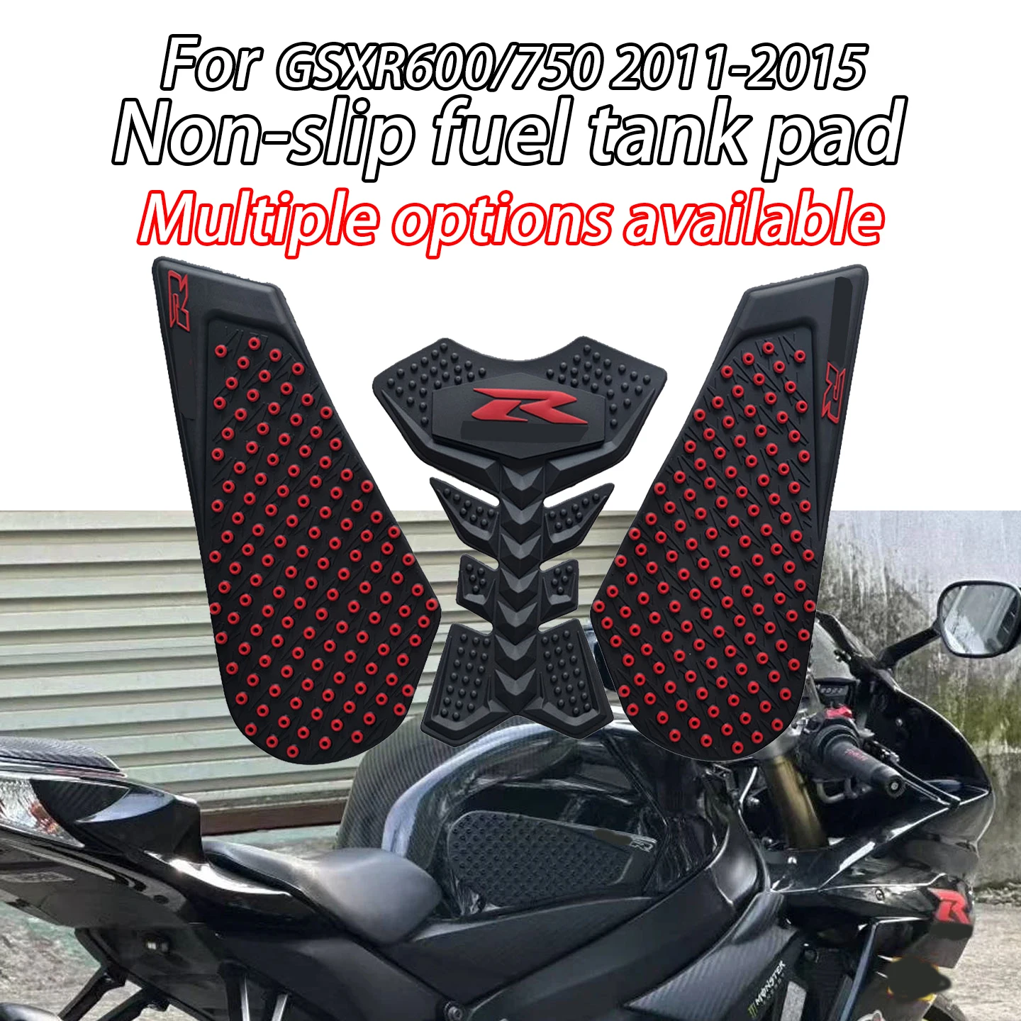

For Suzuki GSXR600 GSXR750 2011-2015 L1 L2 L L3 L4 L5 Motorcycle 3D Rubber Stickers Tank Grip Anti-Slip Pad Fuel Tank Protective