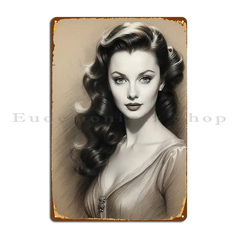 Digital Design Of Vivien Leigh Metal Sign Iron Plaques Wall Decor Designing Cinema Tin Sign Poster