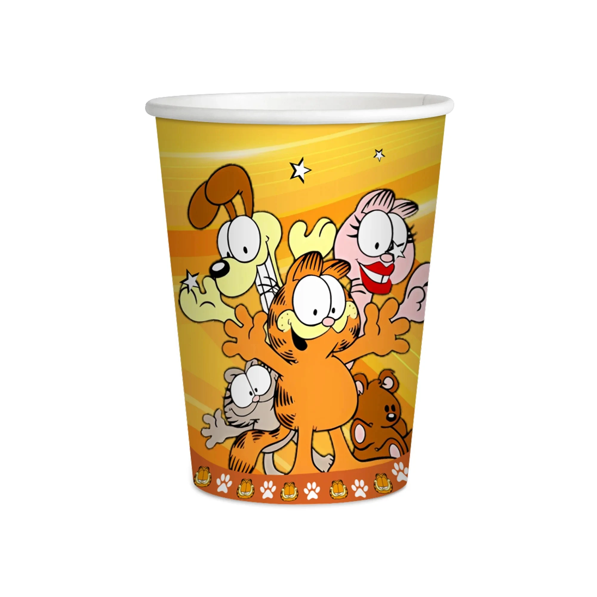 Cartoon G-Garfield Geburtstagsparty-Dekorationen Niedliche Orange Katzen-Ballons Teller Geschirr-Set für Babyparty Kinder-Geschenke – Detail 4