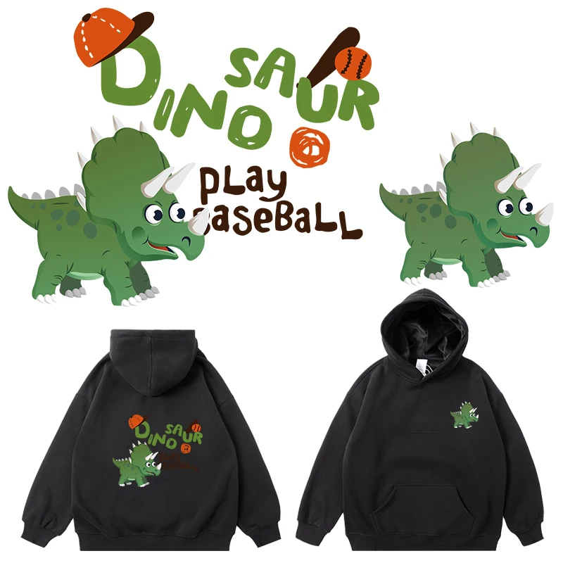 

Cartoon dinosaur heat transfer vinyl stickers DIY children's clothes case Decoration accessories washable home-style iron patch