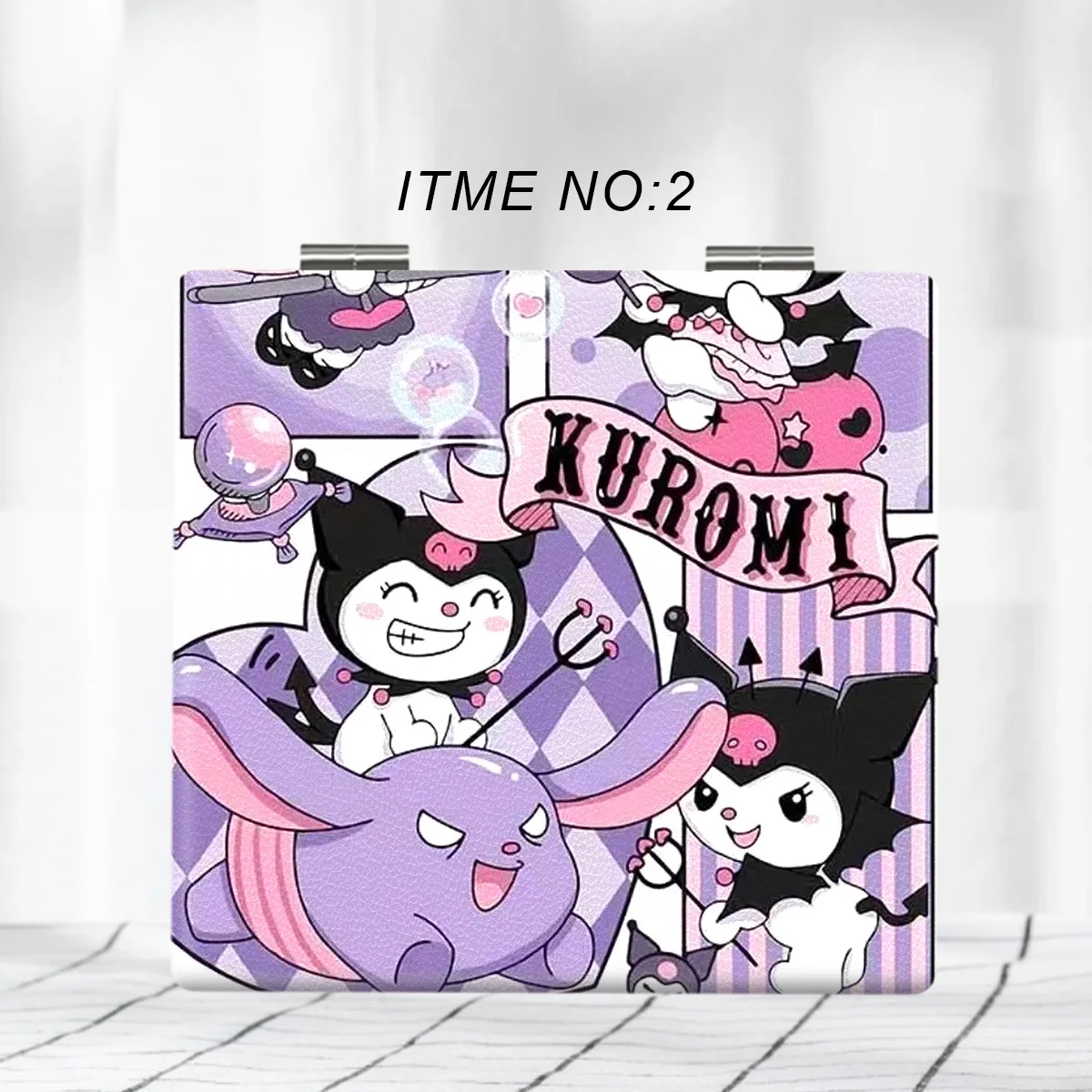 

Kawaii Sanrio Mirror Portable Small Mirror Hello Kitty My Melody Cartoon Anime Folding Mirrors Kuromi Folding Makeup Mirror Gift