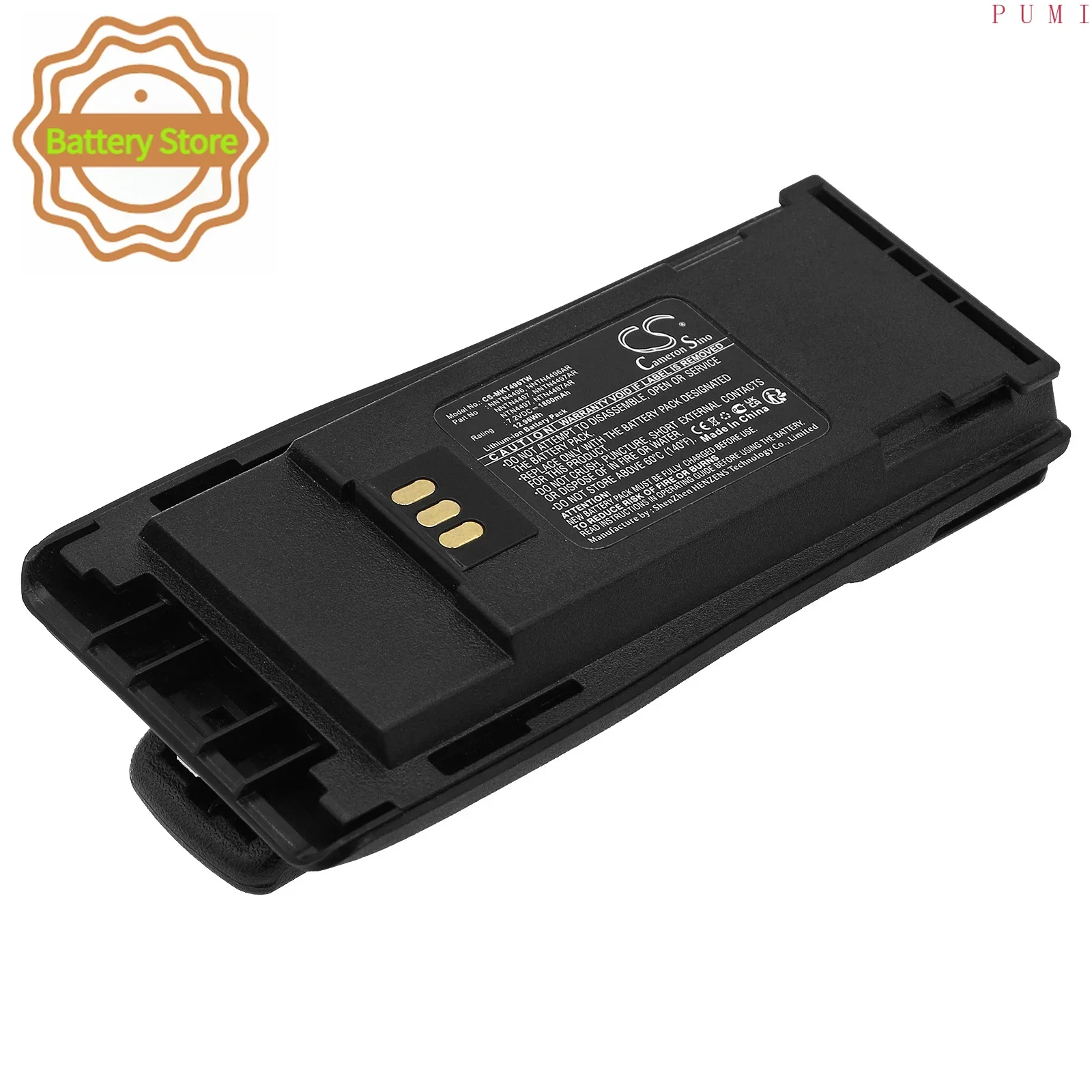 CS Replacement Battery for Motorola CP150,CP200,CP250,PR400,CP040,CP140,CP160,CP170,CP180,CP340 PN:NNTN4496 1800mAh / 12.96Wh