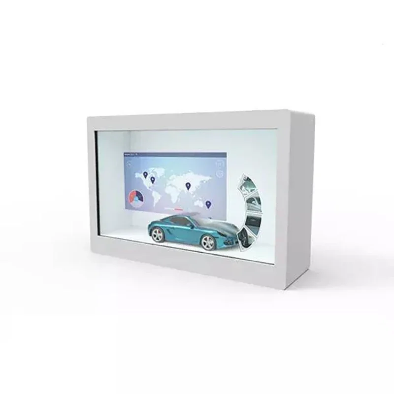 transparent display cabinet Touch screen all-in-one 3D holographic digital transparent display cabinet advertising machine