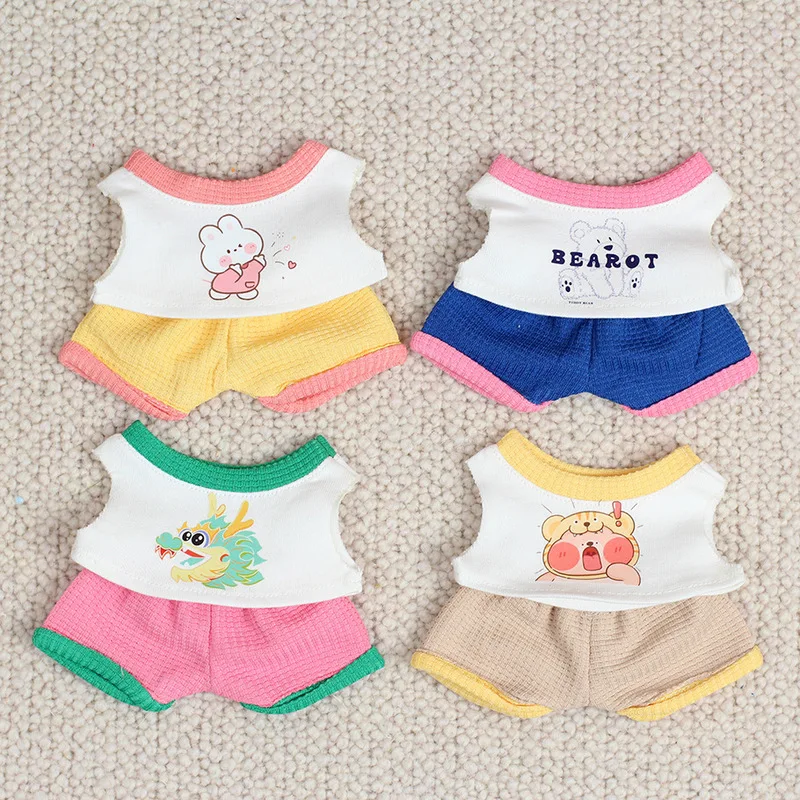 

20cm Doll Clothes Cotton Plaid New Style Doll Outfit Summer Replacement Costume For Toys And Hobbies Action Figure Accessories