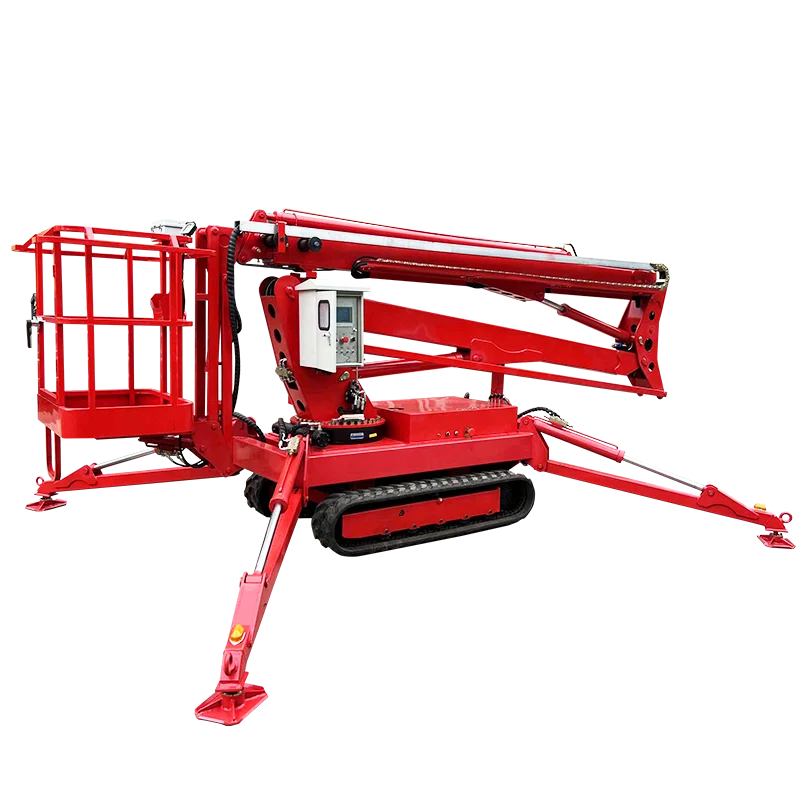 Best Selling 52ft Tree Trimming Electric Track Boom JIb Lift 40-65ft Exterior Painting and Maintenance Height Work Trailer Lift