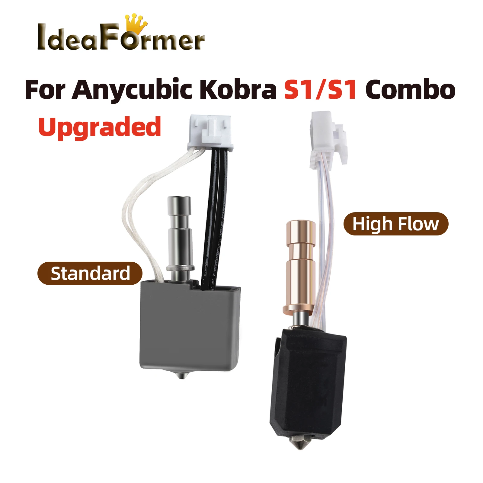 Модернизированный хотэнд для Kobra S1 / S1 Combo 24V 50W, термистор и нагреватель для Anycubic Kobra S1, сопло из закаленной стали для Kobra S1