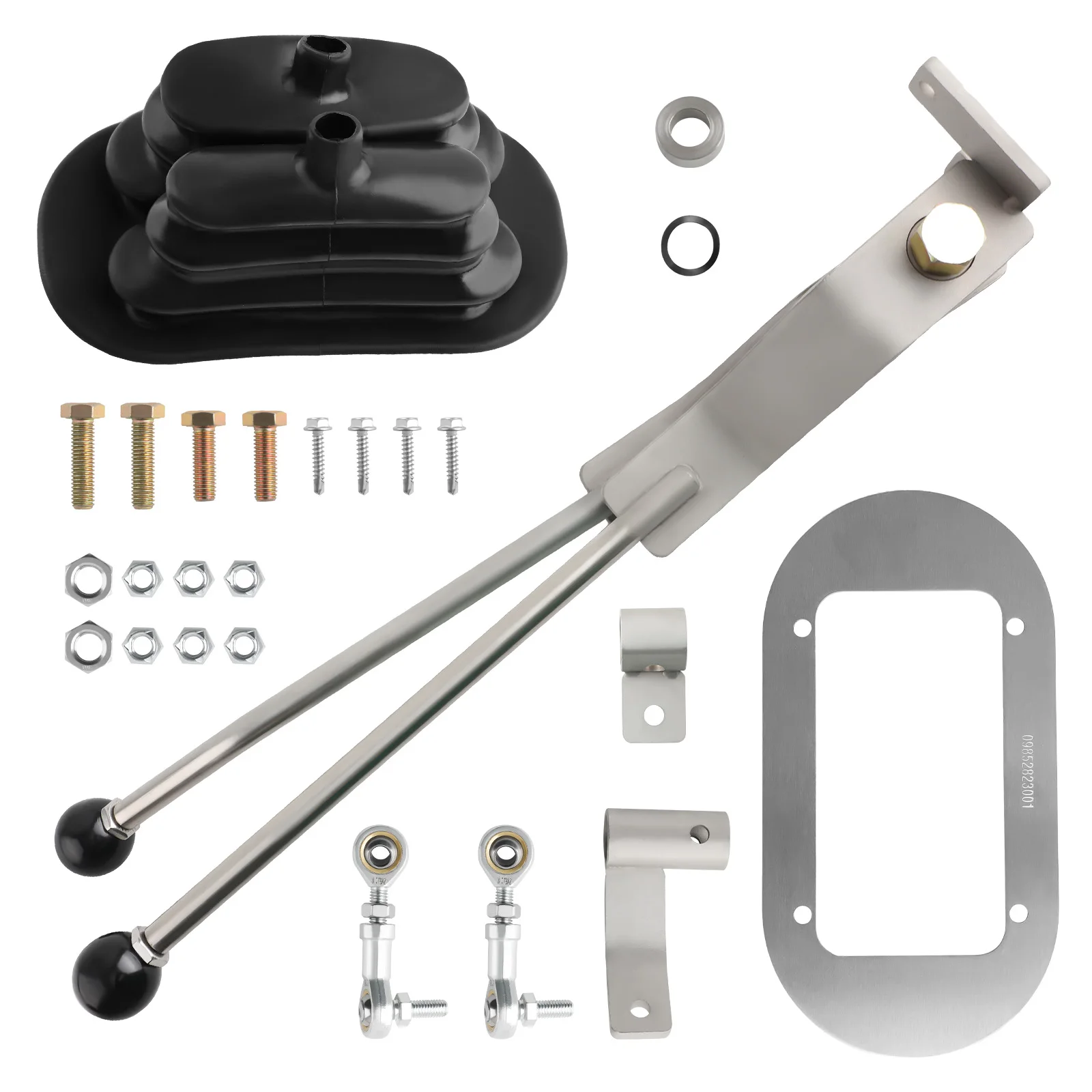 

Stainless Twin-Stick Shifter Boots Kit for NP205 8-Bolt Transfer Case NP205GM8 Stainless Twin-Stick Shifter Kit & Boot