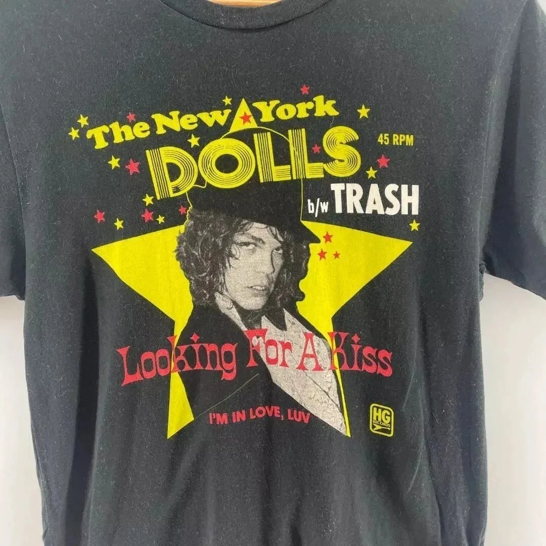 New York Dolls Rare Design Black Short Sleeve Remake T shirt Unisex S-5XL