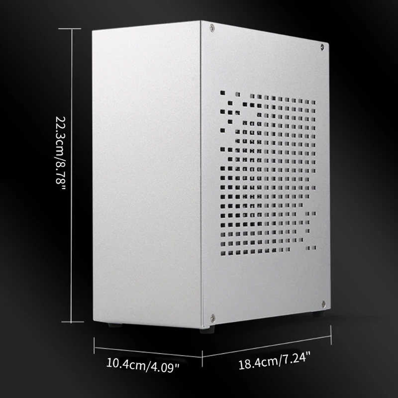 Алюминиевый корпус HTPC Mini ITX для игрового компьютера, поддержка видеокарты RTX2070, Прямая поставка